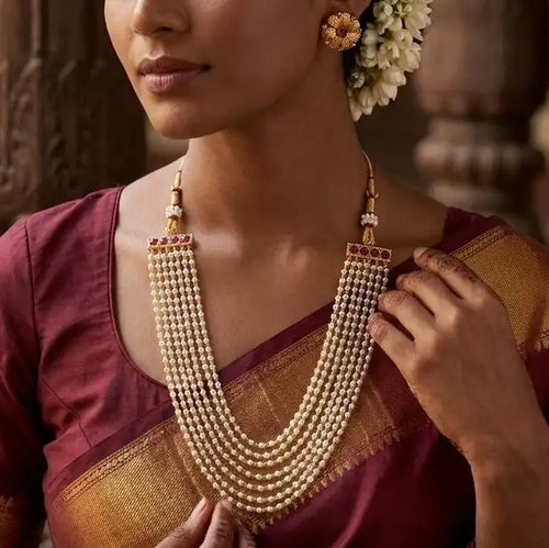 10 Layers Pearl nNecklace AN257