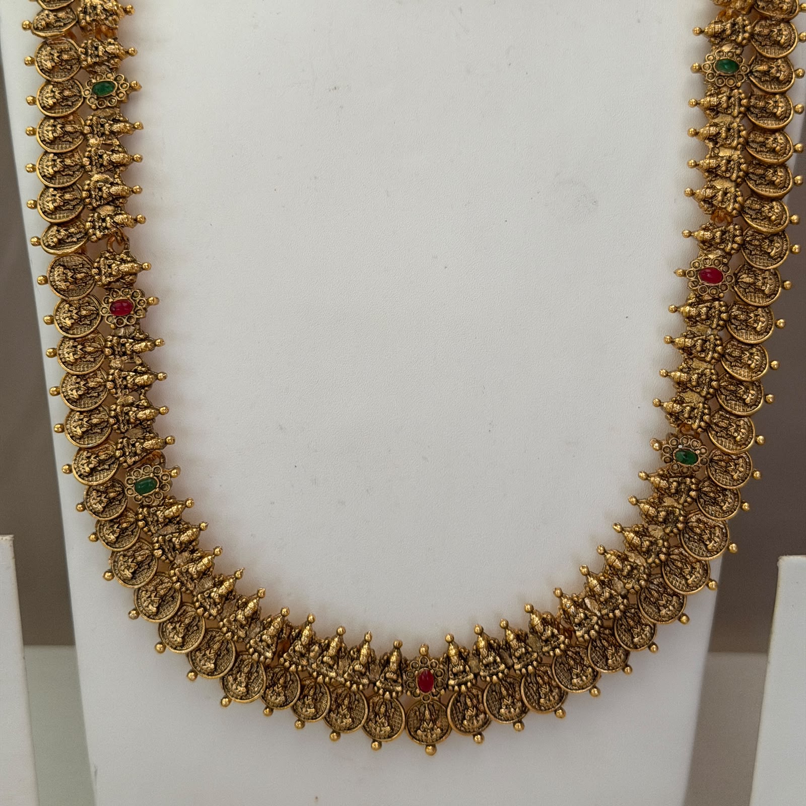 Antique Temple Bridal Combo Jewellery Set with Haram & Earrings – AC47