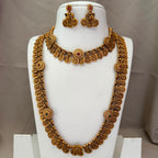 Antique Temple Bridal Combo Jewellery Set with Haram & Earrings – AC48