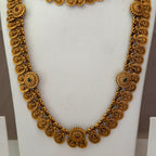 Antique Temple Bridal Combo Jewellery Set with Haram & Earrings – AC48