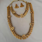 Antique Temple Bridal Combo Jewellery Set with Haram & Earrings – AC48
