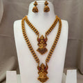 Antique Temple Bridal Combo Jewellery Set with Haram & Earrings – AC49