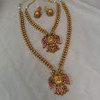 Antique Temple Bridal Combo Jewellery Set with Haram & Earrings – AC50