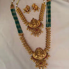 Antique Temple Bridal Combo Jewellery Set with Haram & Earrings – AC52