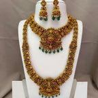 Antique Temple Bridal Combo Jewellery Set with Haram & Earrings – AC53