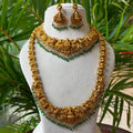 Antique Temple Bridal Combo Jewellery Set with Haram & Earrings – AC54
