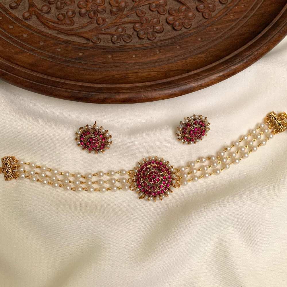 Antique pearl choker AN255