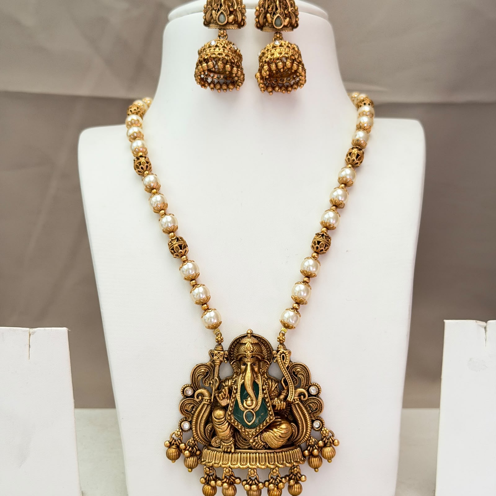 Antique Necklace Ganesha Pendent Set AN268