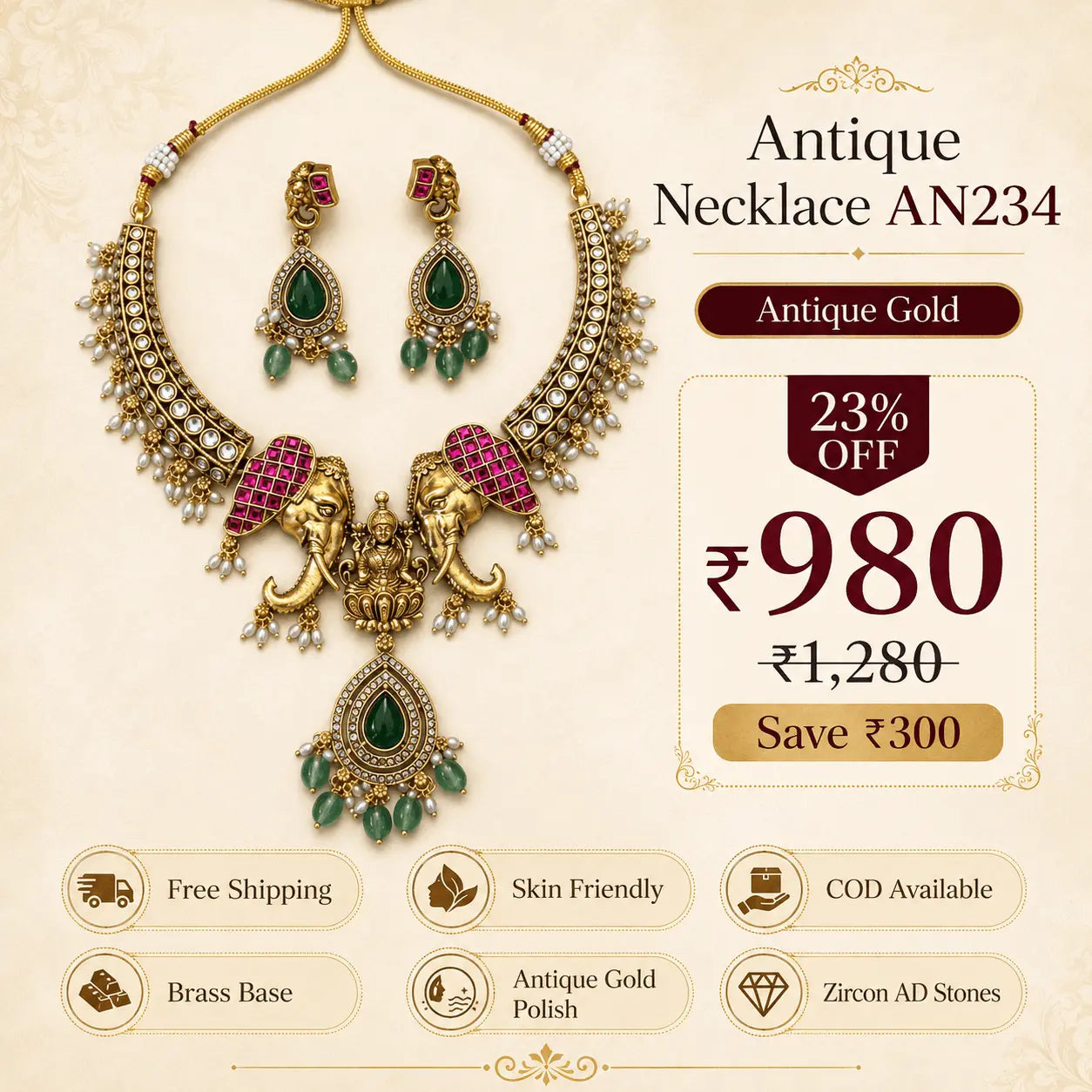 Antique Necklace AN234