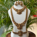 Antique Temple Bridal Combo Jewellery Set with Haram & Earrings – AC66