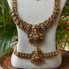 Antique Temple Bridal Combo Jewellery Set with Haram & Earrings – AC67
