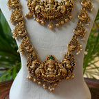 Antique Temple Bridal Combo Jewellery Set with Haram & Earrings – AC59