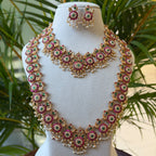 Antique Temple Bridal Combo Jewellery Set with Haram & Earrings – AC75