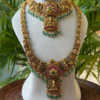 Antique Temple Bridal Combo Jewellery Set with Haram & Earrings – AC70