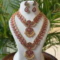 Antique Temple Bridal Combo Jewellery Set with Haram & Earrings – AC73
