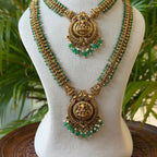 Antique Temple Bridal Combo Jewellery Set with Haram & Earrings – AC69
