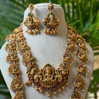 Antique Temple Bridal Combo Jewellery Set with Haram & Earrings – AC59