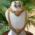 Antique Temple Bridal Combo Jewellery Set with Haram & Earrings – AC61