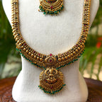 Antique Temple Bridal Combo Jewellery Set with Haram & Earrings – AC57
