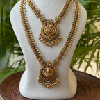Antique Temple Bridal Combo Jewellery Set with Haram & Earrings – AC68