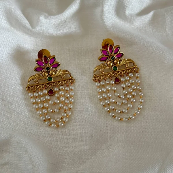 Antique Earrings, Pearl Chain Earring