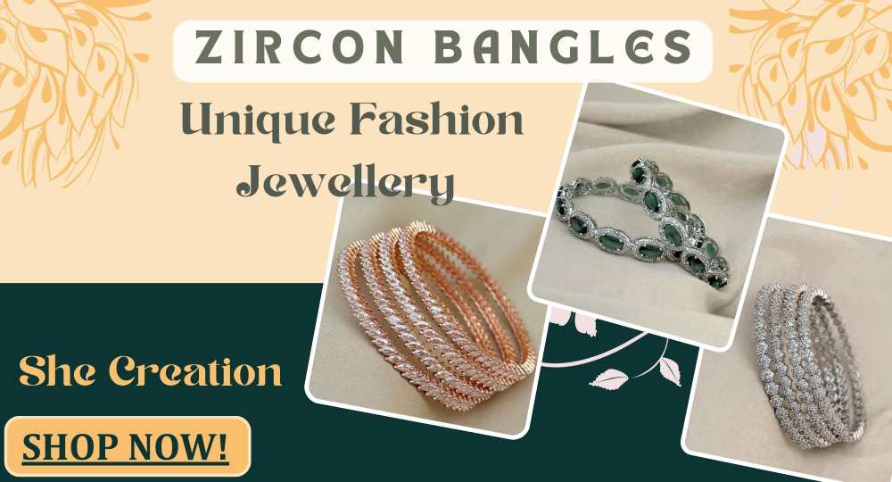 Explore unique fashion jewellery featuring elegant zircon bangles for women. Perfect for every occasion, these bangles blend style and refinement flawlessly