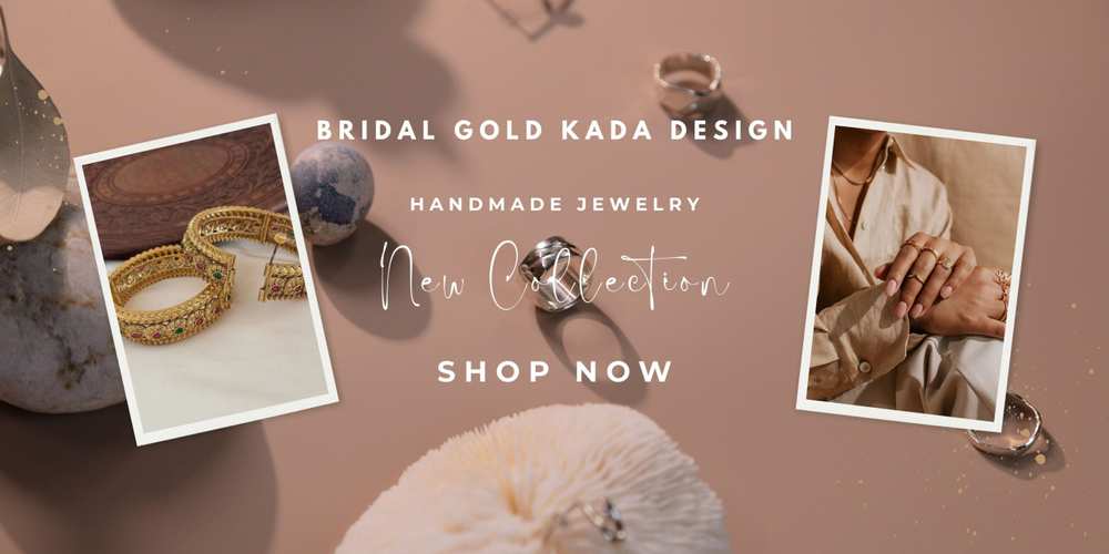 In this image there is bridal gold kada