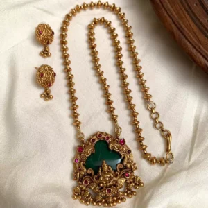 Green Lakshmi Pendent Set GLP16