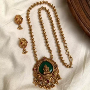 Green Lakshmi Pendent Set GLP3